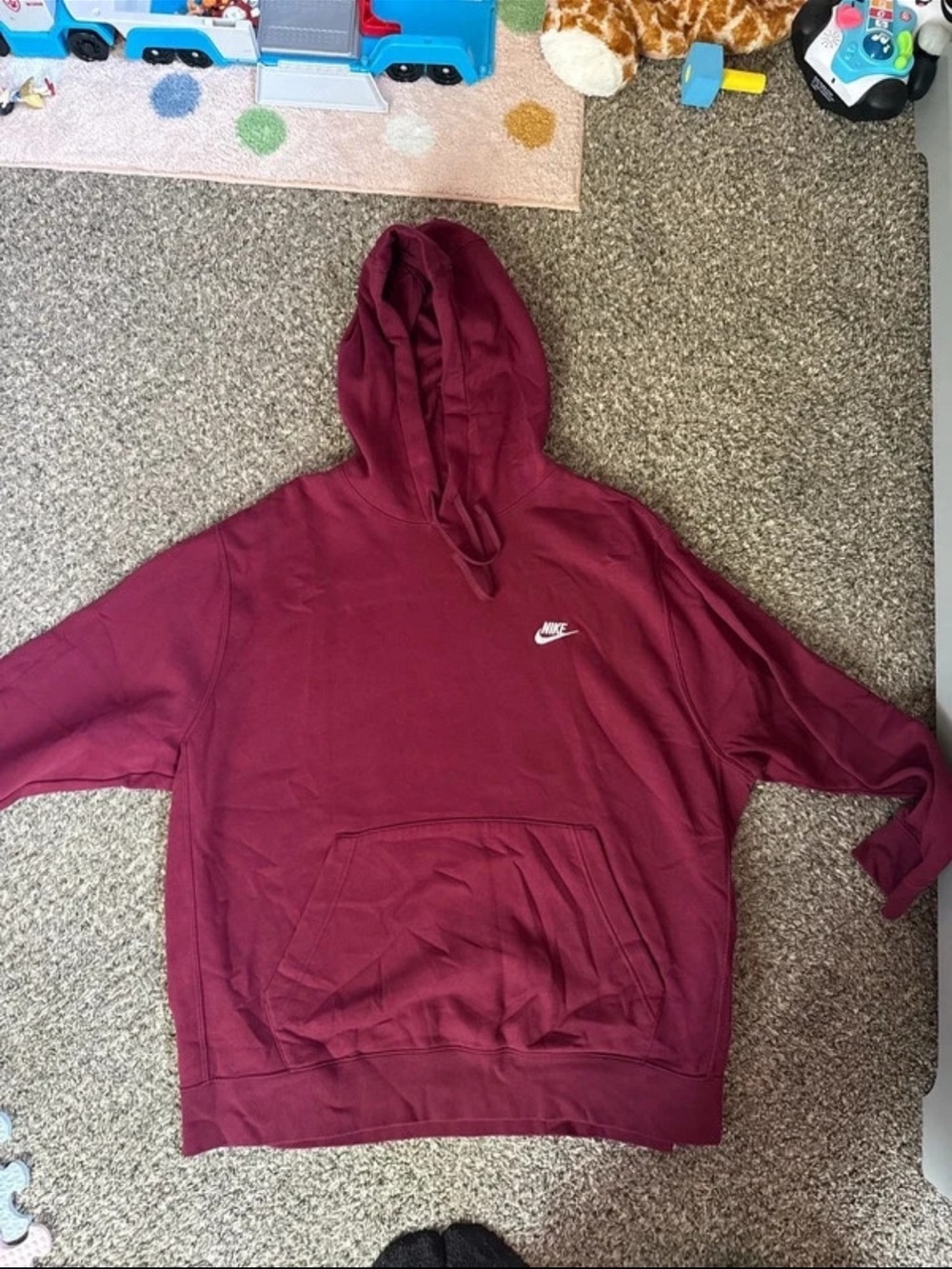 Nike Maroon Zip-Up Style Hoodie